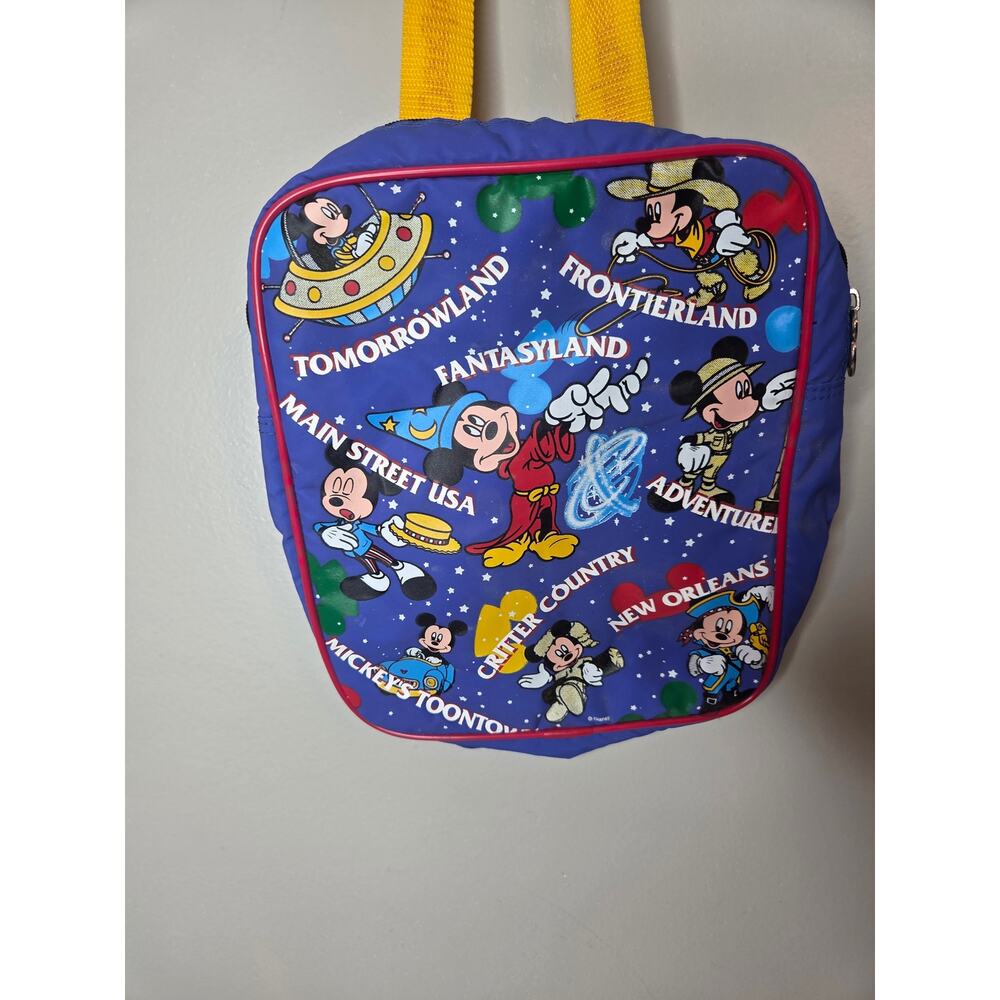 Disneyland Vintage Blue Mickey Mouse Insulated Backpack Cooler Bag Travel